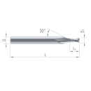 Dixi 7242 VHM-Schaftfräser 3,0mm/6mm SL:7.0mm
