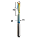 VHM-Schaftfräser Z2 Ø6,0mm SL:21 Holz, 15°, beschichtet